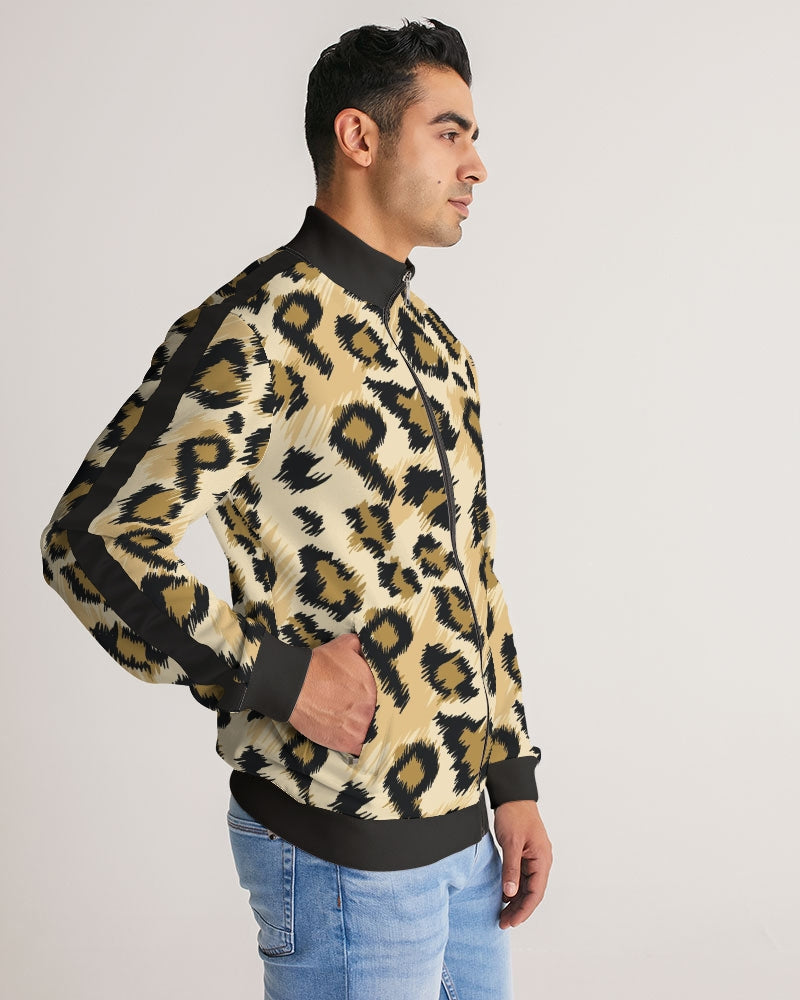 Phit Leopard print Men's Stripe-Sleeve Track Jacket – Phit Clothing